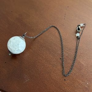 Matte Crystal Wire Wrapped Globe Necklace